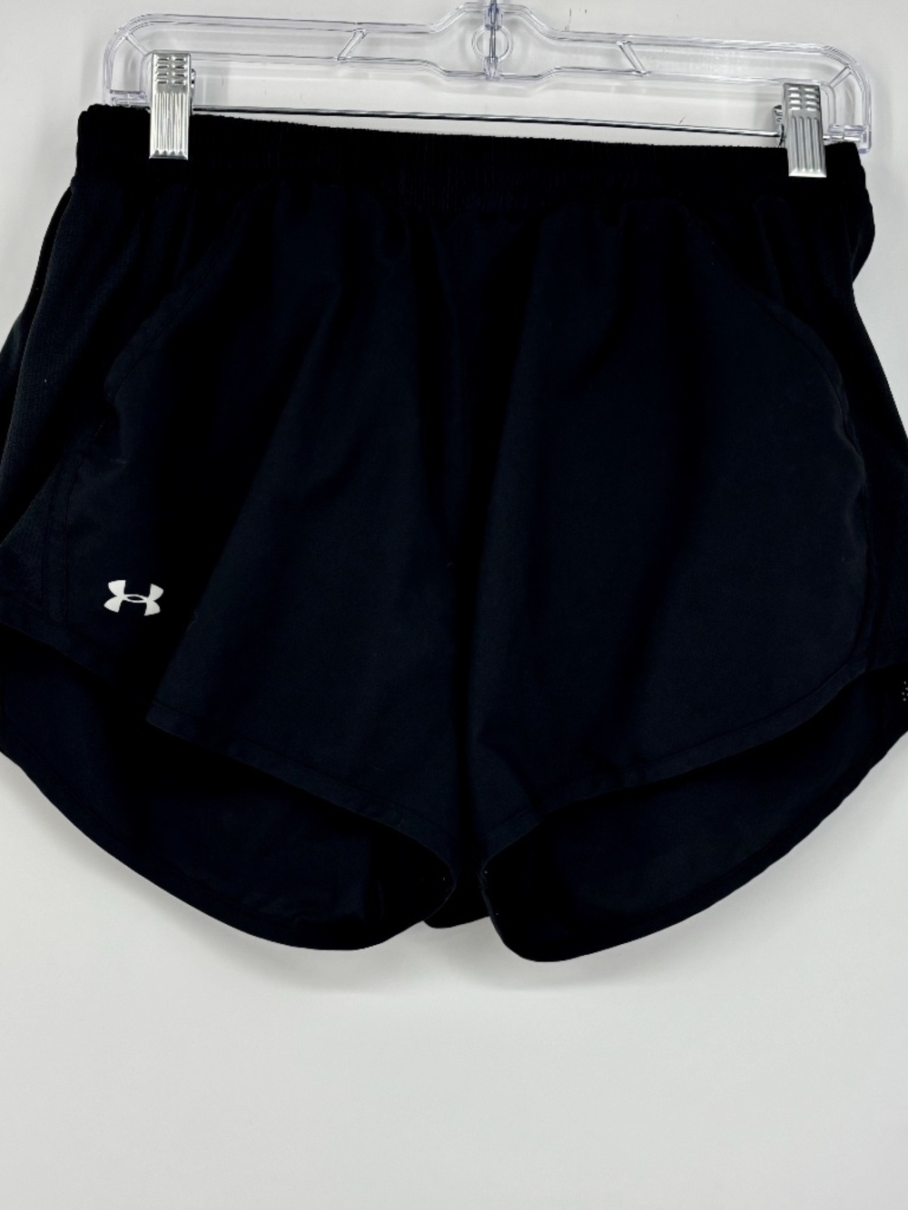 Under Armour Womens Small Two Pair Athletic Shorts Black Attached Brief Running